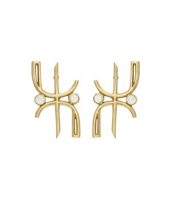 White Amena Earrings 1
