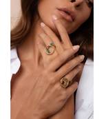 Black Duaring Blackcabochon Ring