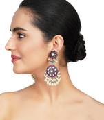 Gold Plated Kundan Polki Earrings