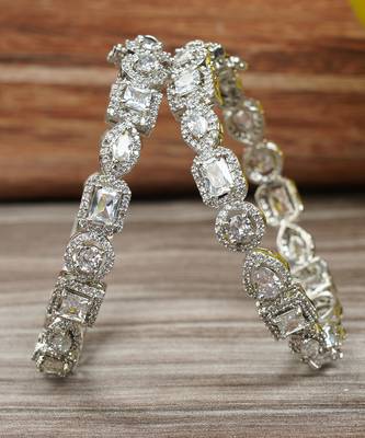 Silver Finish Diamond Studded Bracelet 3