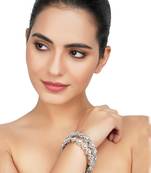 Silver Finish Diamond Studded Bracelet