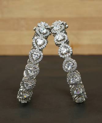 Silver Finish Diamond Studded Bracelet 4