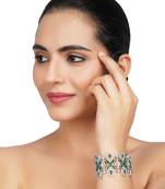 Rhodium Finish Diamond Studded Bracelet