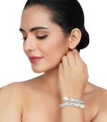 Silver Finish Diamond Studded Bracelet