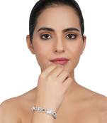 Silver Finish Diamond Studded Bracelet