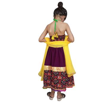 Aglare Beautiful cotton  lehenga choli,navratri collaction for small Kids Black 2