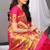 Pink woven paithani silk saree with blouse