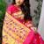 Pink woven paithani silk saree with blouse