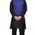 MAG Men's Black Matching Silk Kurta Churidhar With Royal Blue Joot Waistcoat