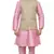 MAG Men's Pink Matching Silk Kurta Churidhar With Coffee Colour Joot Waistcoat