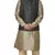MAG Men's Copper Gold silk Kurta Gold Churidhar With Black 2nd Waistcoat