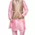 MAG Men's Pink Matching silk Kurta Churidhar With Gold Sparkle Color  Waistcoat