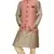 MAG Men's Copper Gold silk Kurta Gold Churidhar With Pink Waistcoat