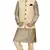 Mag Men's Copper Gold silk Kurta Gold Churidhar With Gold Waistcoat