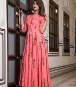 All Season Designer Pink Pure Cotton Gown