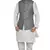Mag Men's White Matching silk Kurta Churidhar With Gray 1st Joot Waistcoat