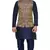 Mag Men's Nevy Blue Matching silk Kurta Churidhar With Purple Waistcoat