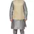 Mag Men's Silver Matching silk Kurta Churidhar With New Gold Waistcoat