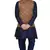 Mag Men's Nevy Blue Matching silk Kurta Churidhar With Maroon Waistcoat