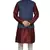 Mag Men's Maroon silk Kurta white Churidhar With Nevy Blue Joot Waistcoat