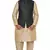 Mag Men's Gold Matching silk Kurta Churidhar With Black 2nd Waistcoat