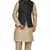 Mag Men's Gold Matching silk Kurta Churidhar With Black 1st Waistcoat