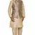 Mag Men's Gold Matching silk Kurta Churidhar With Gold 2nd Waistcoat