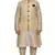 Mag Men's Double Tone Matching silk Kurta Churidhar With Gold Waistcoat