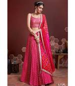 Wedding Designer Pink Pure Chinon Silk Lehenga Choli