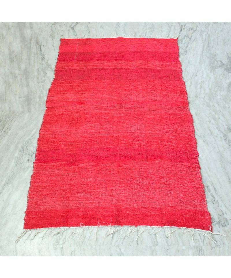 Dyed Rag Rug, 3X5 Feet Handmade Cotton Rug Hand Woven Cotton Chindi Rug JP354