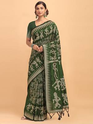 Pink woven paithani silk saree with blouse 1