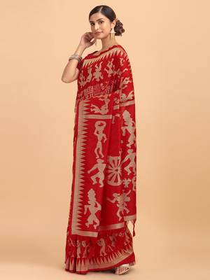 Teal woven paithani silk saree with blouse 2