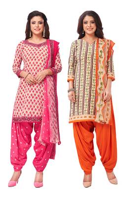 Women's Pack of   Synthetic Printed   top & bottom with dupatta 1