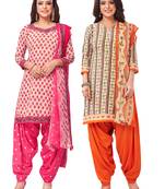 Women's Pack of   Synthetic Printed   top & bottom with dupatta