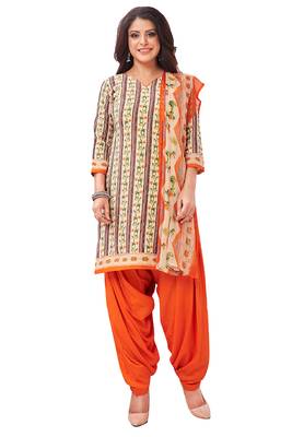 Women's Pack of   Synthetic Printed   top & bottom with dupatta 4