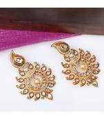 Designer Gold Plated Brown Sun Motif Trendsetting Chandbali