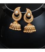 Gold tone LCT Pearl Studded Designer Jhumka  Jhumki Earring