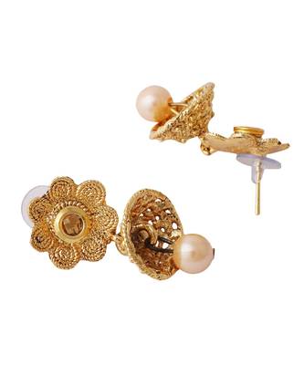 Gold Plated Multi layered 2 Side Broach South Indian Jewellery Set 5