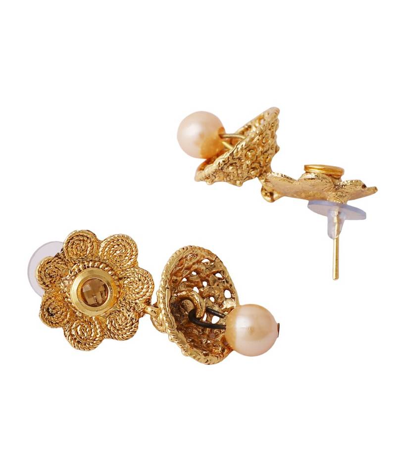 Gold Plated Multi layered 2 Side Broach South Indian Jewellery Set