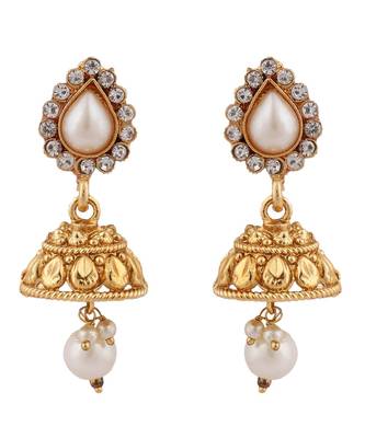 Gold Plated Designer Long 24K Gold Pearl and Stone studded South Indian Jewellery 5