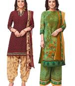 Women's Pack of   Synthetic Printed   top & bottom with dupatta
