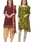 Women's Pack of   Synthetic Printed   top & bottom with dupatta