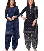 Women's Pack of   Synthetic Printed   top & bottom with dupatta