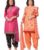 Women's Pack of   Synthetic Printed   top & bottom with dupatta