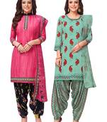 Women's Pack of   Synthetic Printed   top & bottom with dupatta