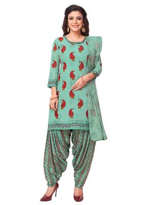 Women's Pack of   Synthetic Printed   top & bottom with dupatta 4