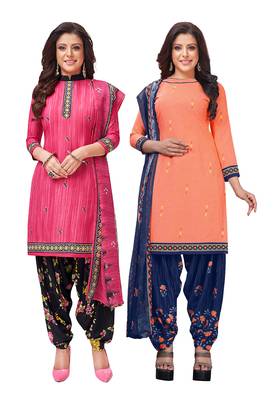 Women's Pack of   Synthetic Printed   top & bottom with dupatta 1