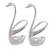 Great Art Metal Swan (Duck) Sliver Spoon Stand for Dining Table 12 Pc Fork and Spoon Set with Stand