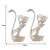 Great Art Metal Swan (Duck) Sliver Spoon Stand for Dining Table 12 Pc Fork and Spoon Set with Stand