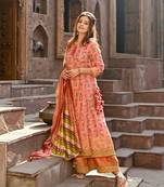 Chanderi Silk Angarkha Kurti Set With Dupatta